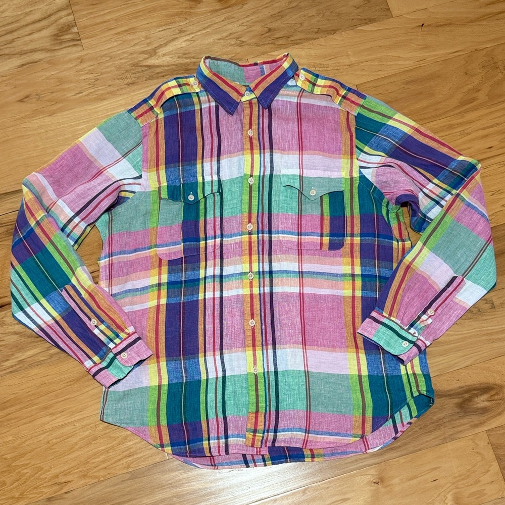 POLO Ralph Lauren Linen Plaid Button Shirt